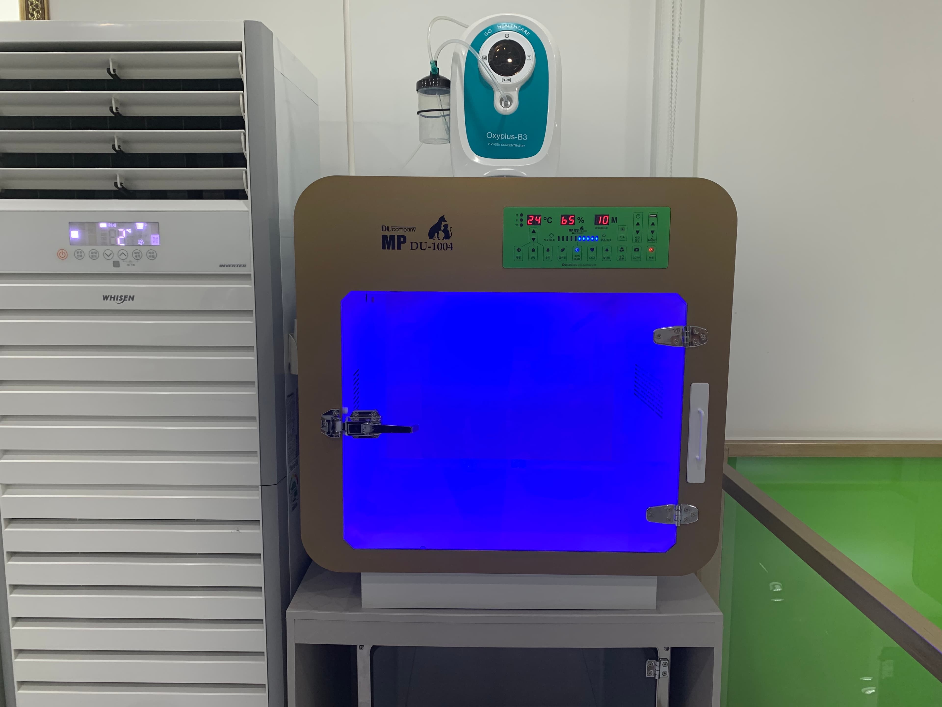 MP DU-1004 케어부스 설치 현장 (블루 LED)